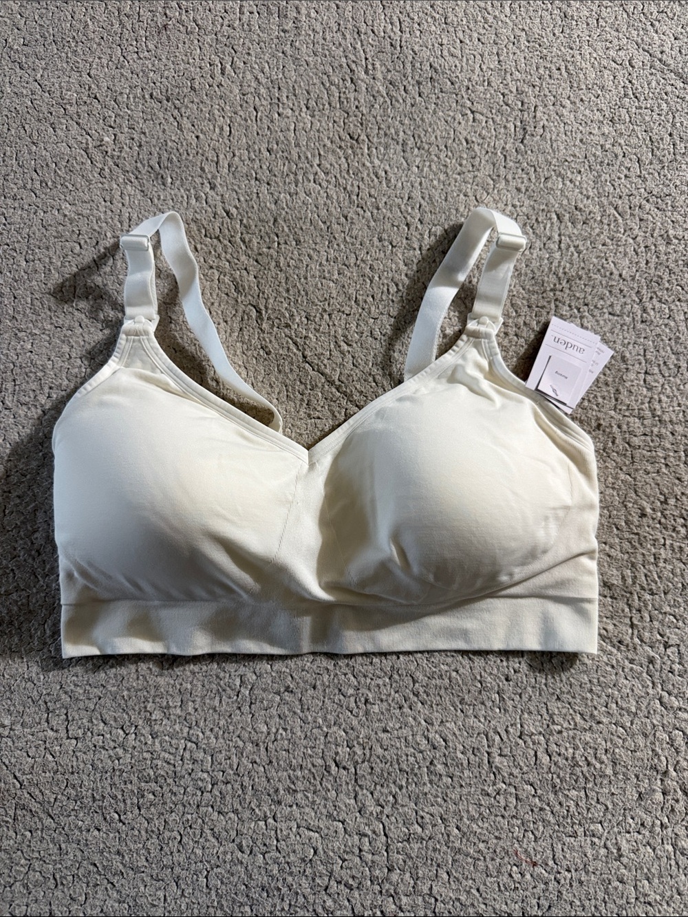 Auden Ivory Nursing Lightly Lined Seamless Wireless Bra XXL New